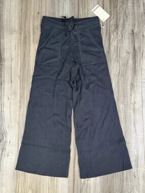 Splendid Georgie Cashblend Rib Pant Ice Navy Wide Leg Lounge Womens Size XS NEW